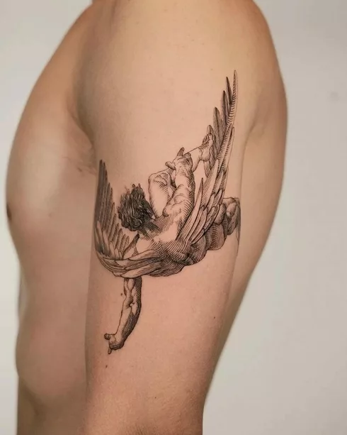 Icarus Fallen Angel Tattoo